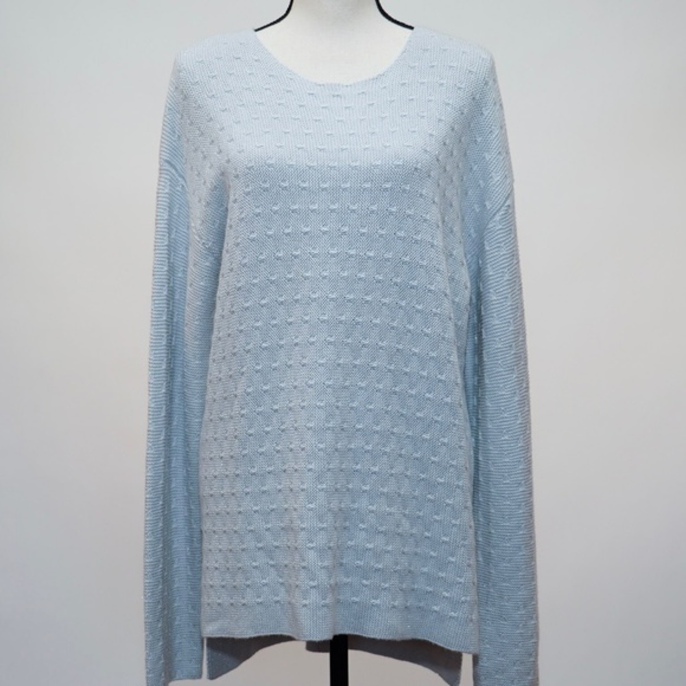NWT Rachel Zoe Light Blue Crew‎ Neck Sweater Sz XL